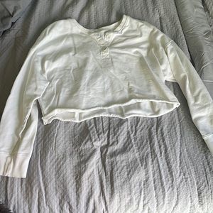 Cropped Henley Tee - Size L